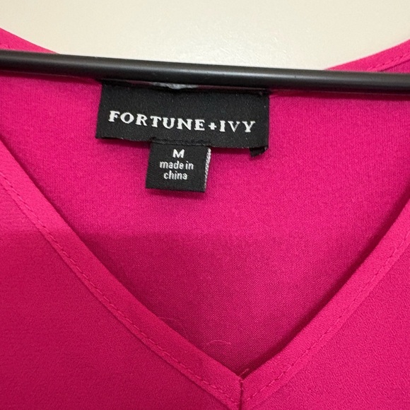 Summer Sale: Pink Flutter Sleeve Ruffled Blouse - Picture 2 of 5